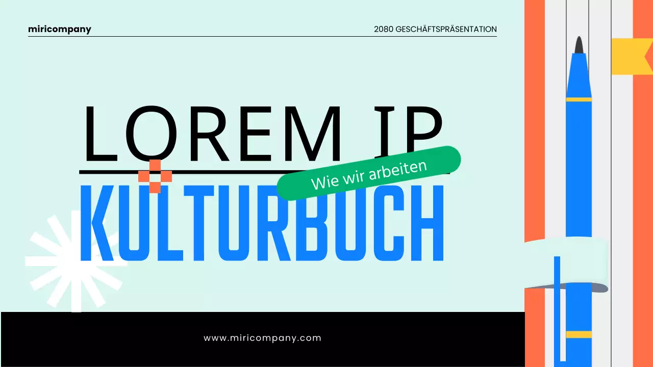 Eine kitschige Buchvorstellung der Unternehmenskultur in Hellblau und Orange