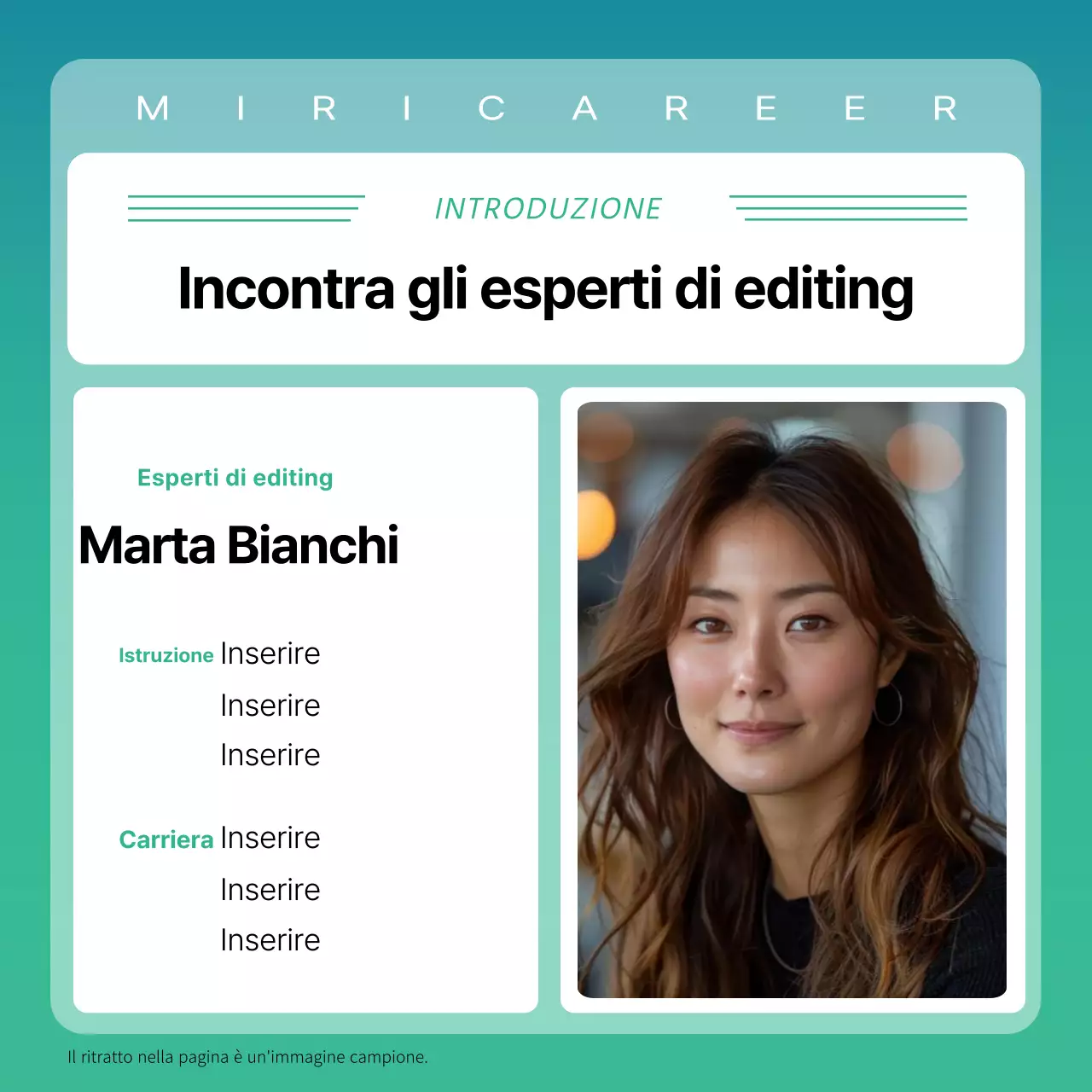 Promuovere una sessione di prova semplice, alla menta e in bianco per i tutor