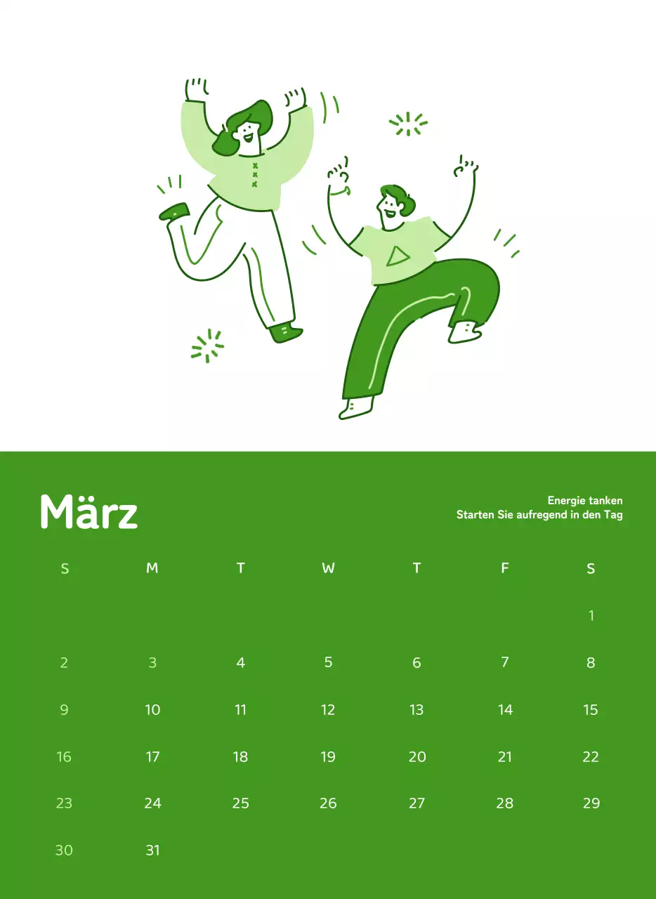 Kalender mit farbenfrohen und emotionalen Illustrationen