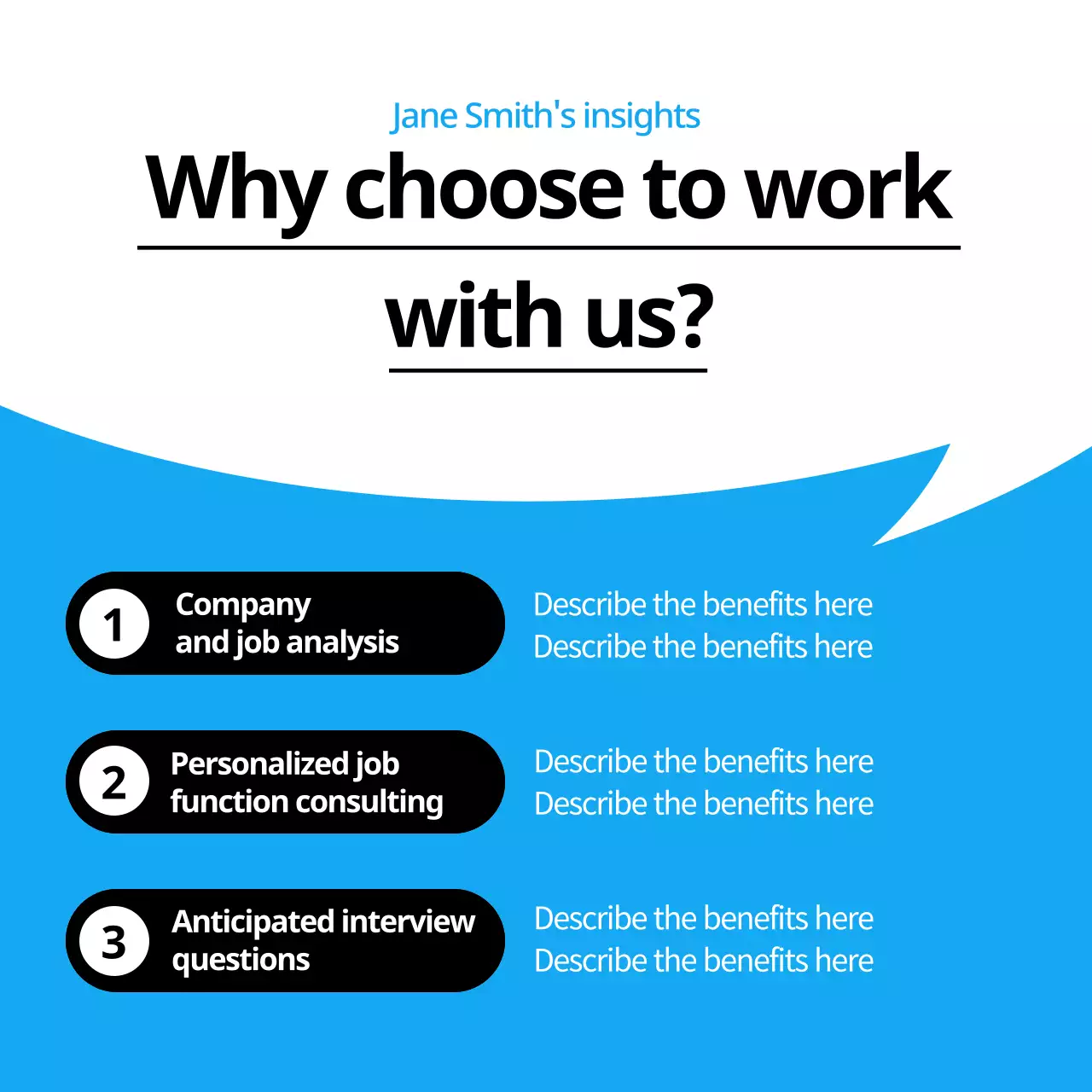 Blue Modern Job Class Instagram Carousel