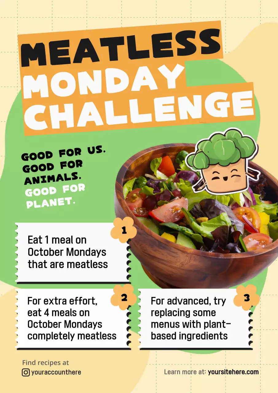 Orange Trendy Challenge Promotion Poster