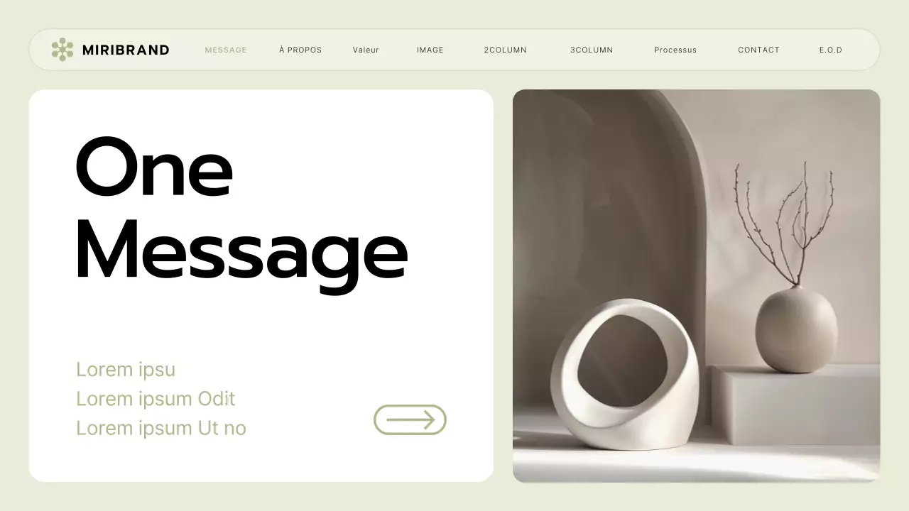 Un briefing sur la marque d'une petite entreprise avec un style d'interface utilisateur vert lime et jaune