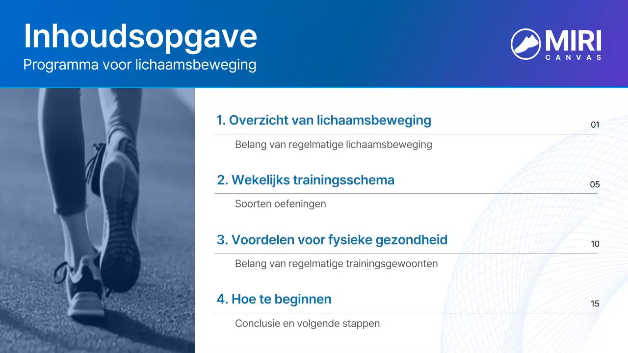 handleiding blauw basisprogramma voor lichaamsbeweging