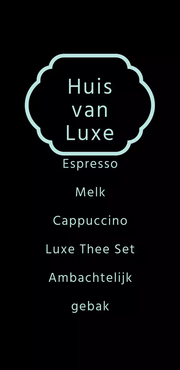 Mint Minimalistische Franse Koffie Signage