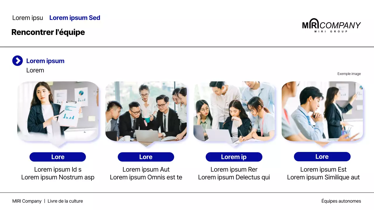 Le livre de la culture d'entreprise moderne en bleu marine