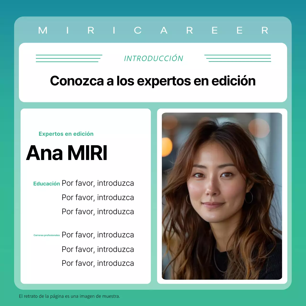 Promover una sencilla sesión de prueba para tutores en blanco y menta