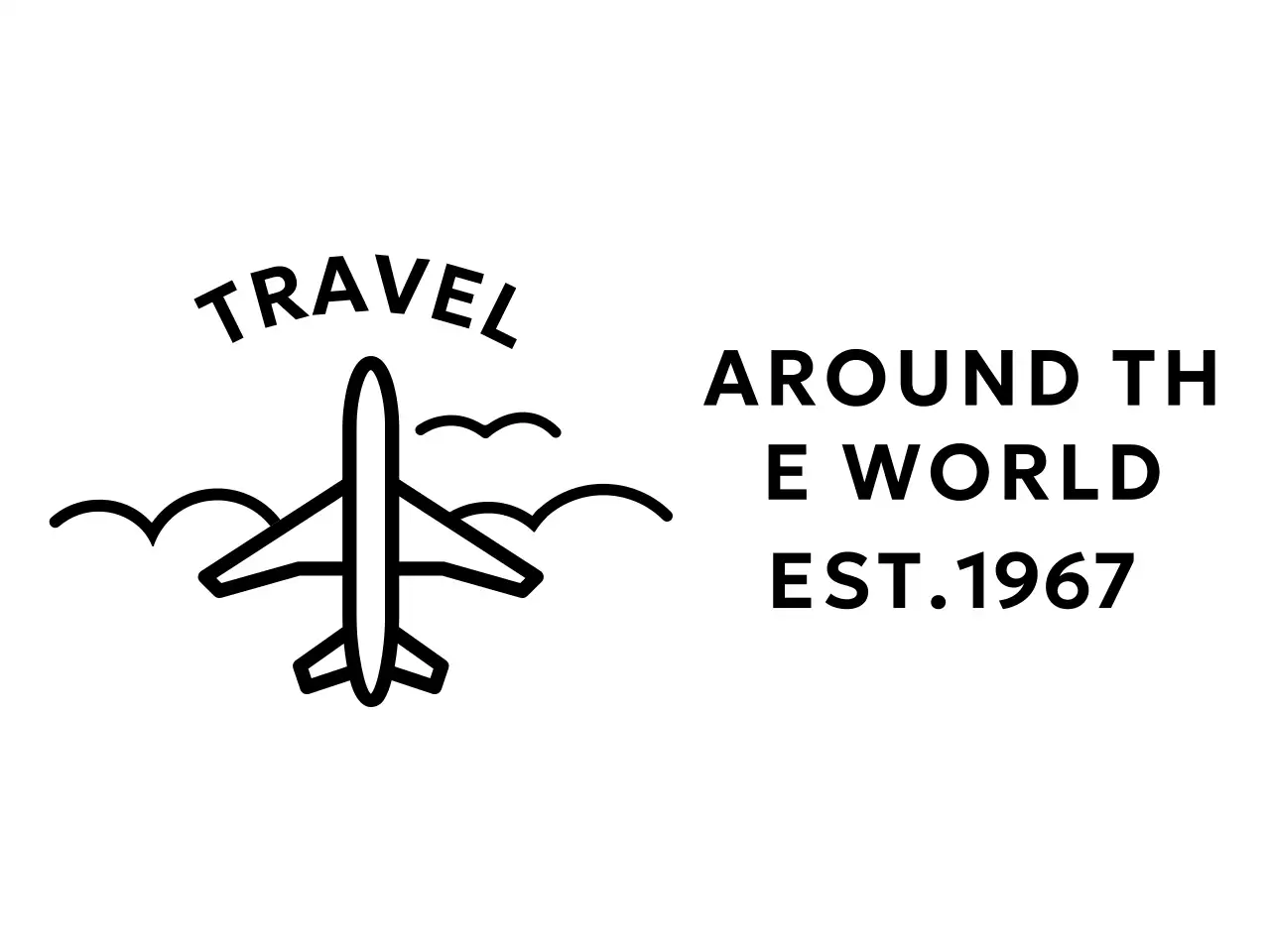 Simple concept travel agency with airplane illustrations