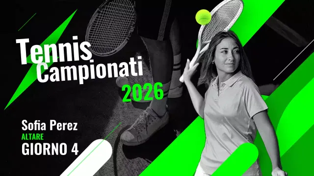 Torneo di tennis geometrico creativo verde e nero