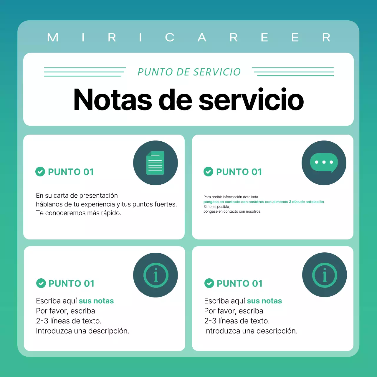 Promover una sencilla sesión de prueba para tutores en blanco y menta