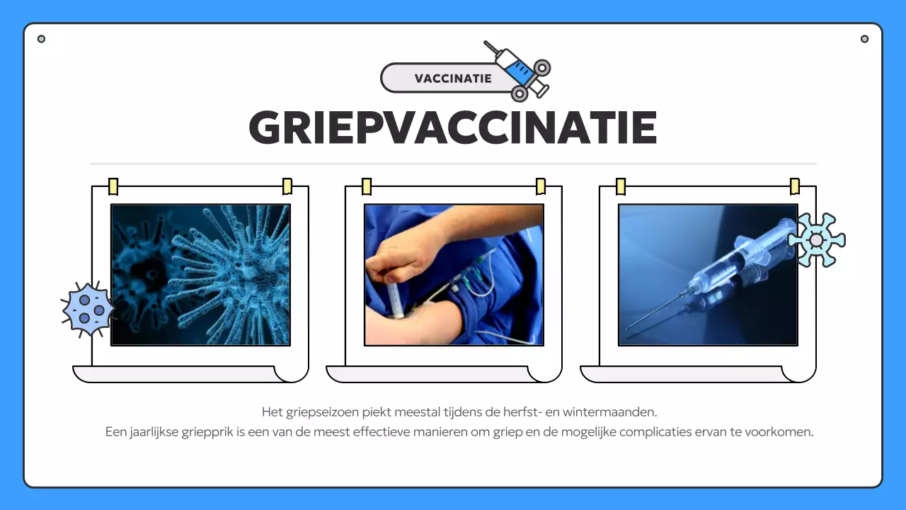 Informatie over blauwe en gele seizoensvaccinatie
