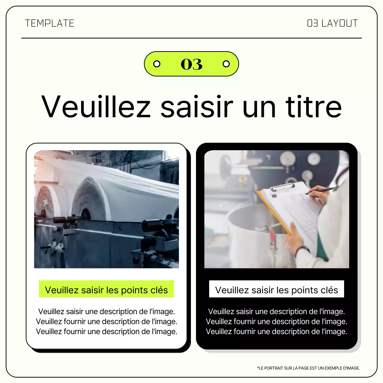 Une lettre de motivation simple, de couleur vert citron