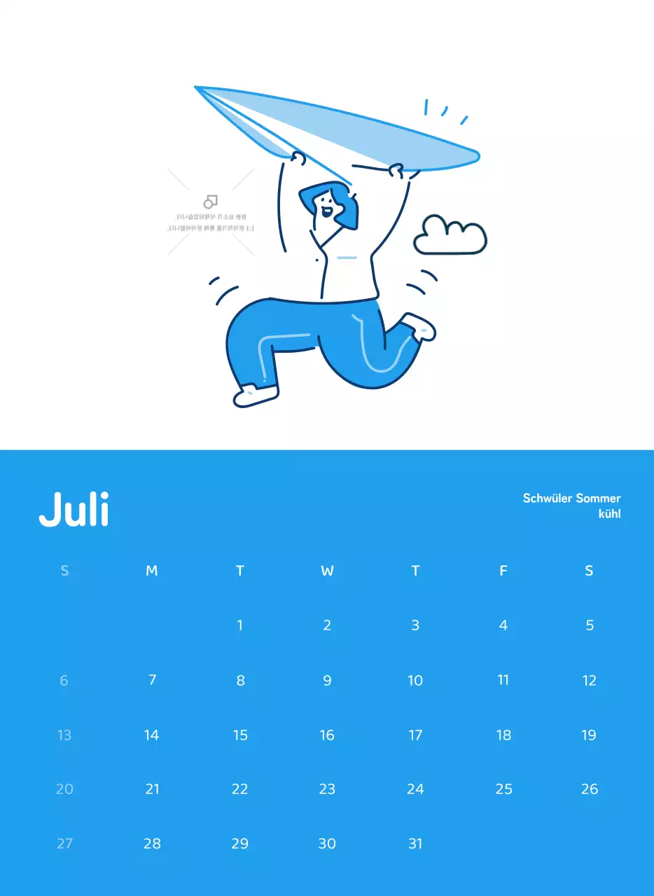 Kalender mit farbenfrohen und emotionalen Illustrationen