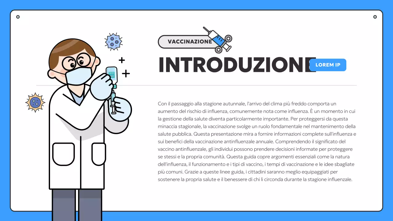 Informazioni sulla vaccinazione stagionale blu e gialla