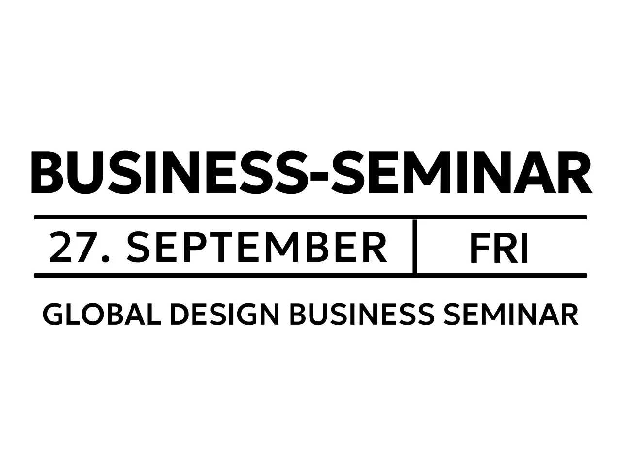 Werbung für Firmenseminare mit einem sauberen Look