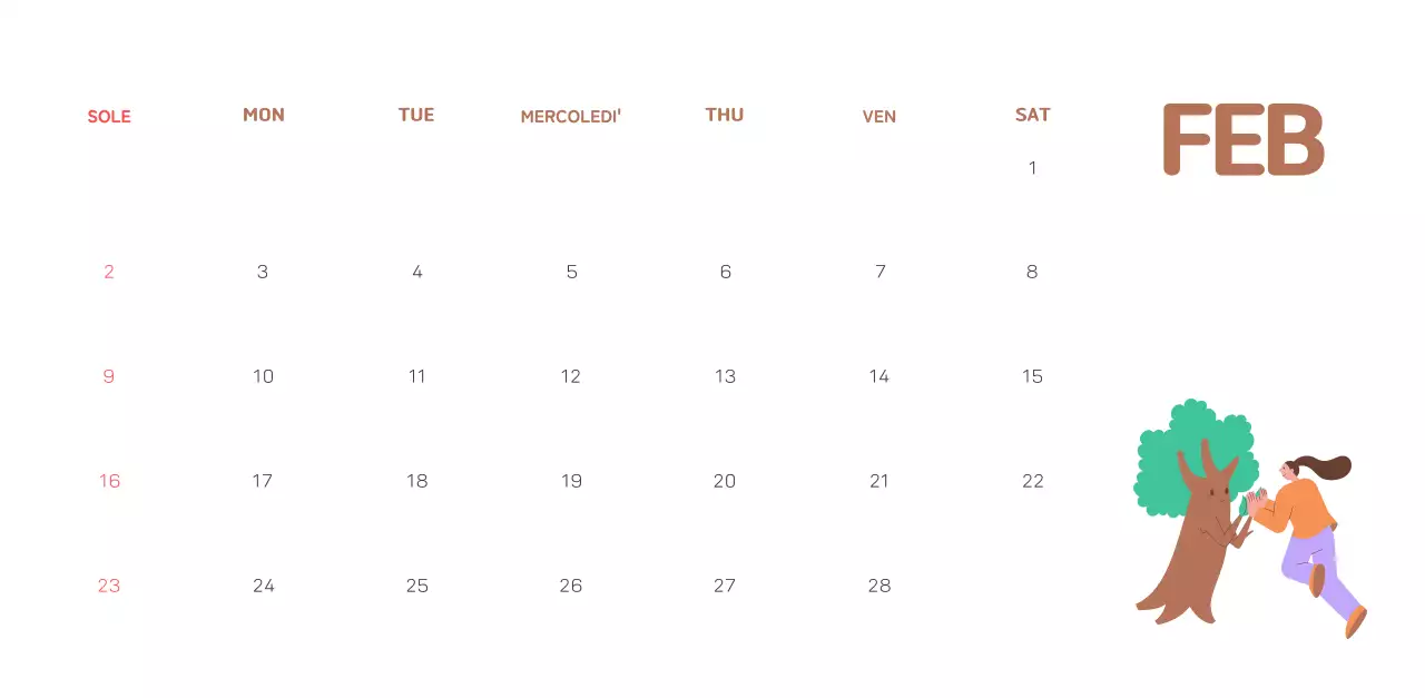 Una fondazione sociale che celebra le festività natalizie con illustrazioni colorate di persone e del pianeta.