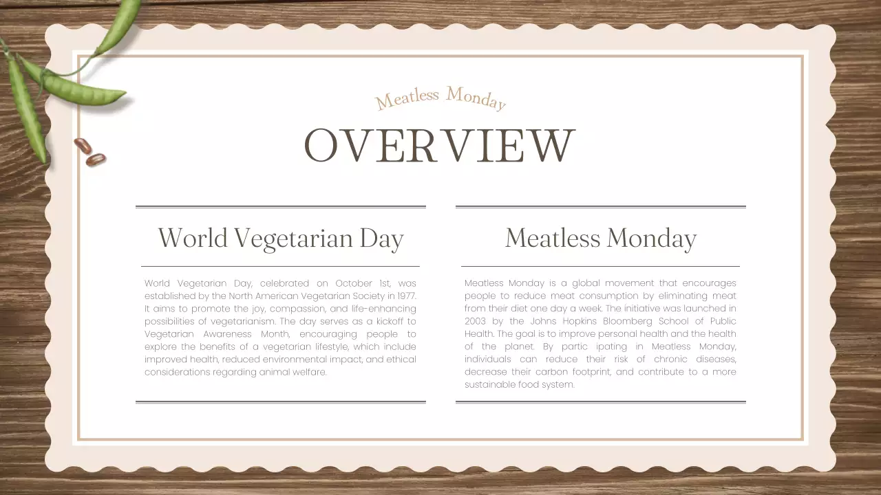 Beige Rustic Meatless Promotion Presentation