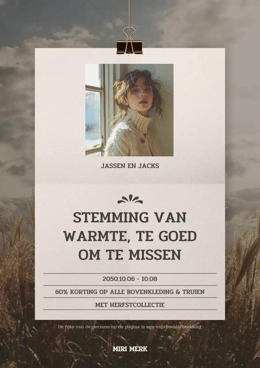 Promoot vintage herfstkleding in beige en bruin