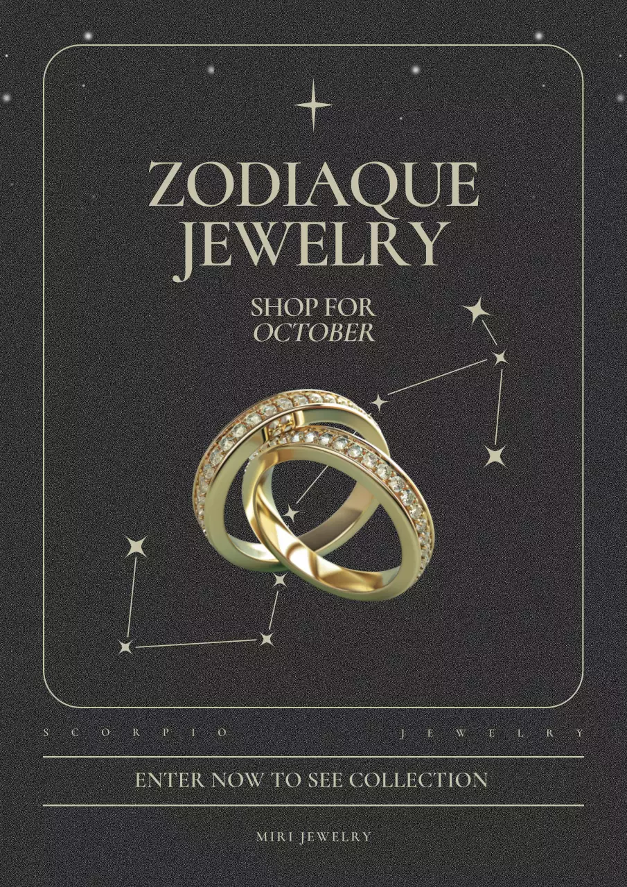 Black Elegant Jewelry Promotion Poster