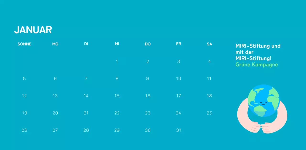 Eine soziale Stiftung, die die Weihnachtszeit mit farbenfrohen Illustrationen von Menschen und dem Planeten feiert.