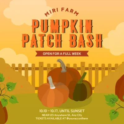 Orange Rustic Event Promotion Social Media Post