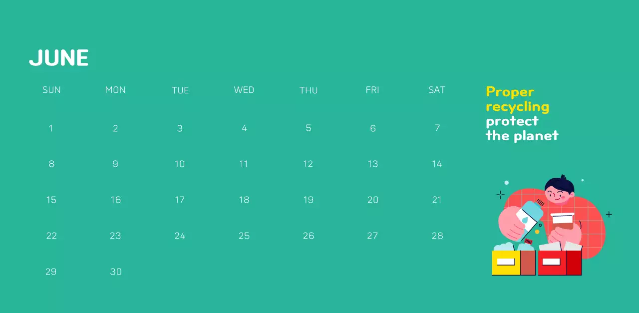 A colorful holiday celebration with illustrations of conservationists and the planet.