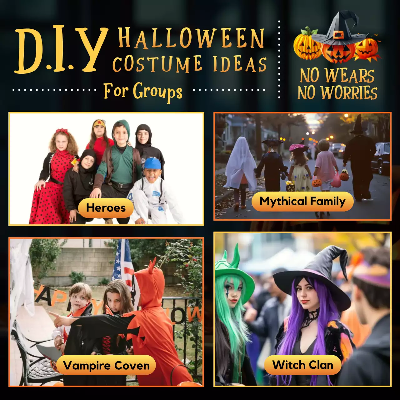 Black Creative Halloween Guide Social Media Post