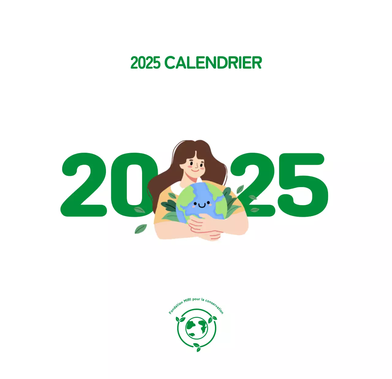 Une fondation sociale qui célèbre les fêtes de fin d'année avec des illustrations colorées de personnes et de la planète.