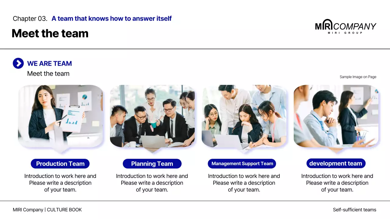 Blue Professional Company Guide Presentation