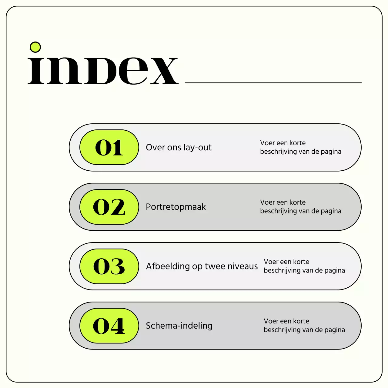 Een eenvoudige, limoengroene zakelijke sollicitatiebrief