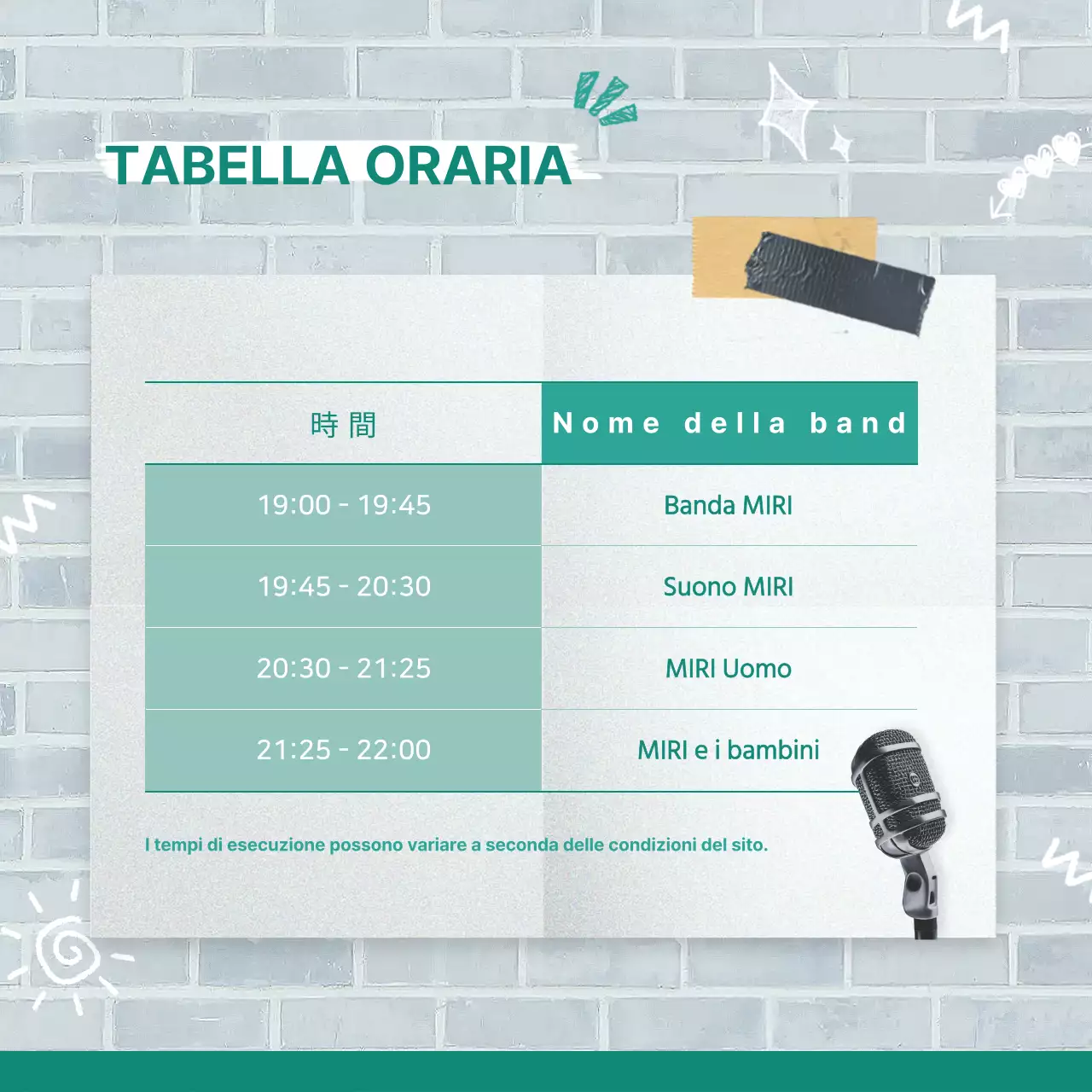 Promuovere i concerti regolari di un club universitario vintage alla menta