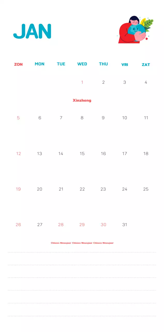 Een sociale stichting die de feestdagen viert met kleurrijke illustraties van mensen en de planeet.