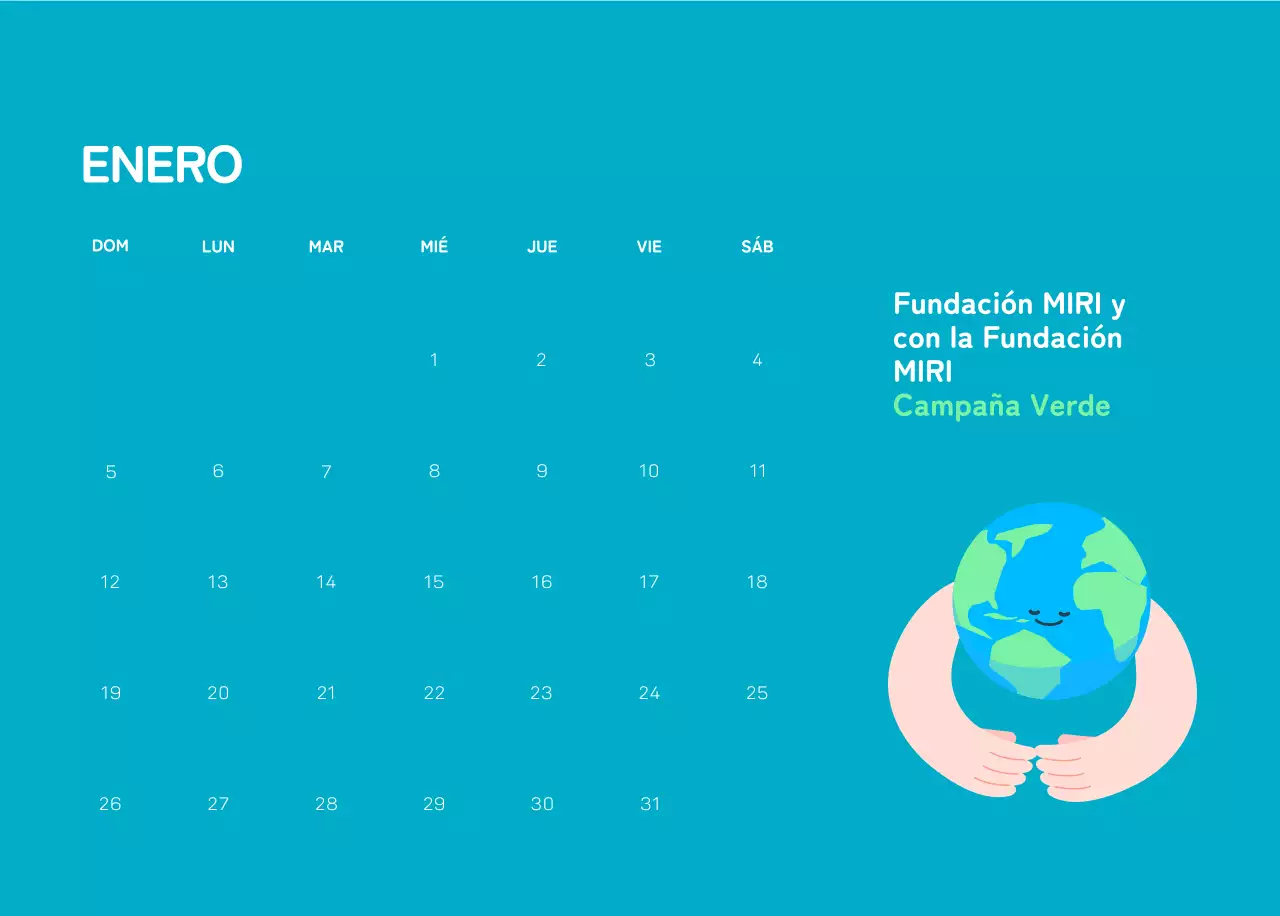 Una fundación social que celebra las fiestas con coloridas ilustraciones de personas y el planeta.