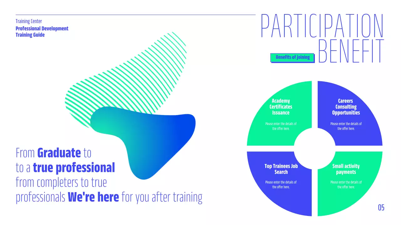 Blue Modern Job Training Guide Presentation