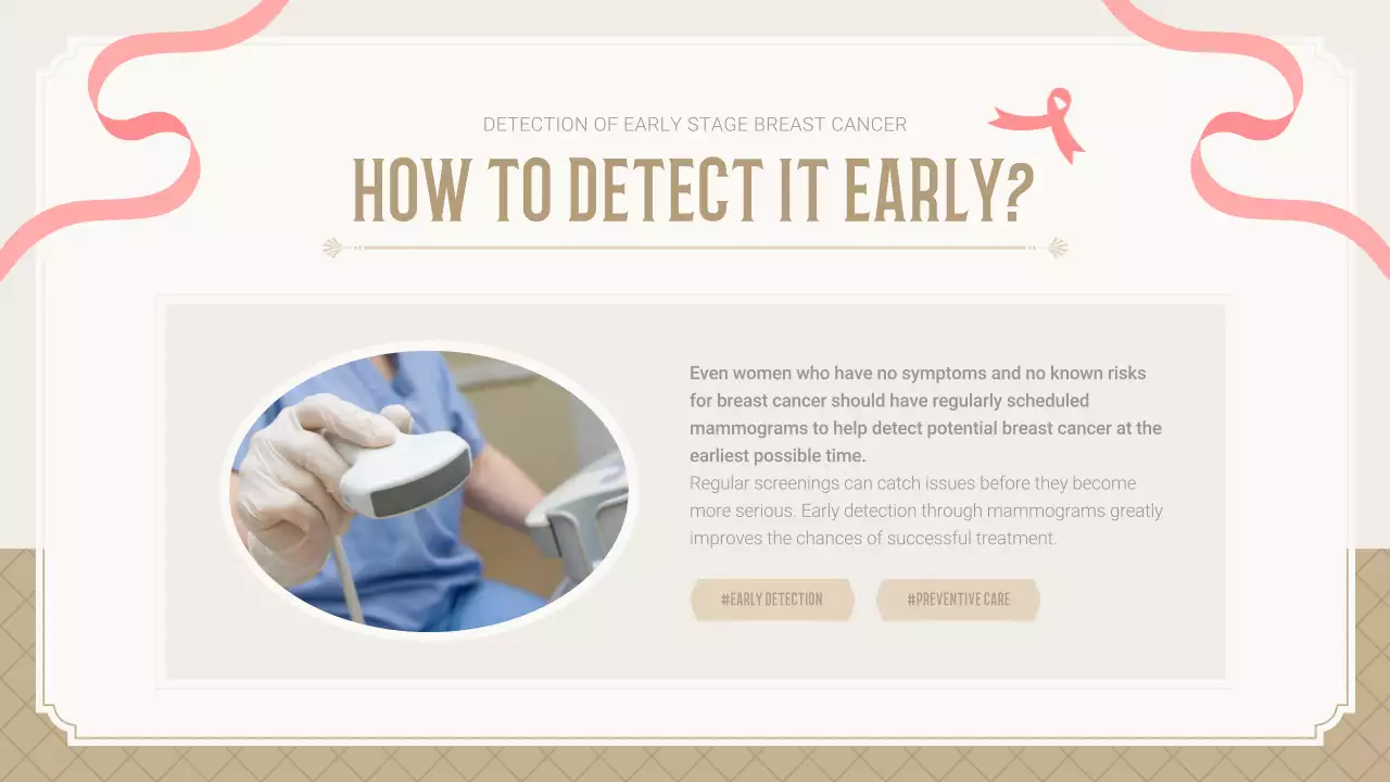 Pink Elegant Breast Cancer Presentation