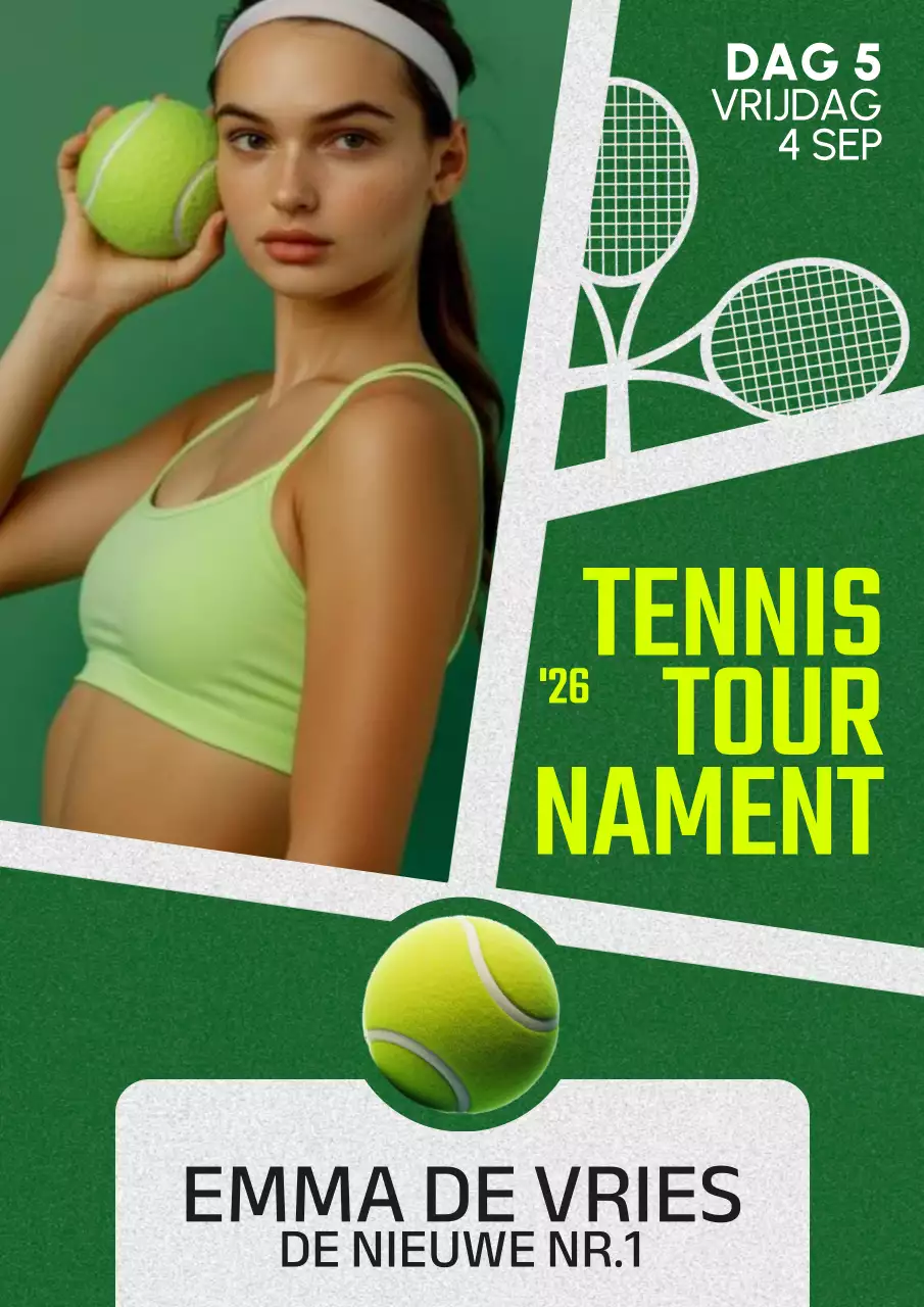Green Grey Modern Tennis Toernooi Nieuws