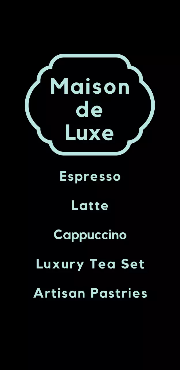 Mint Minimalist French Coffee Signage