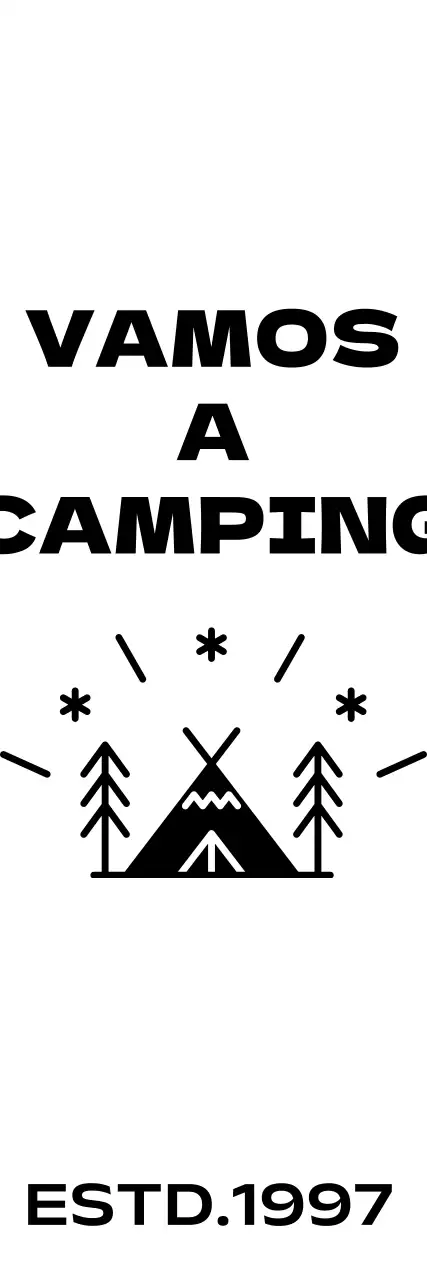Camping alegre y luminoso con ilustraciones de campamentos