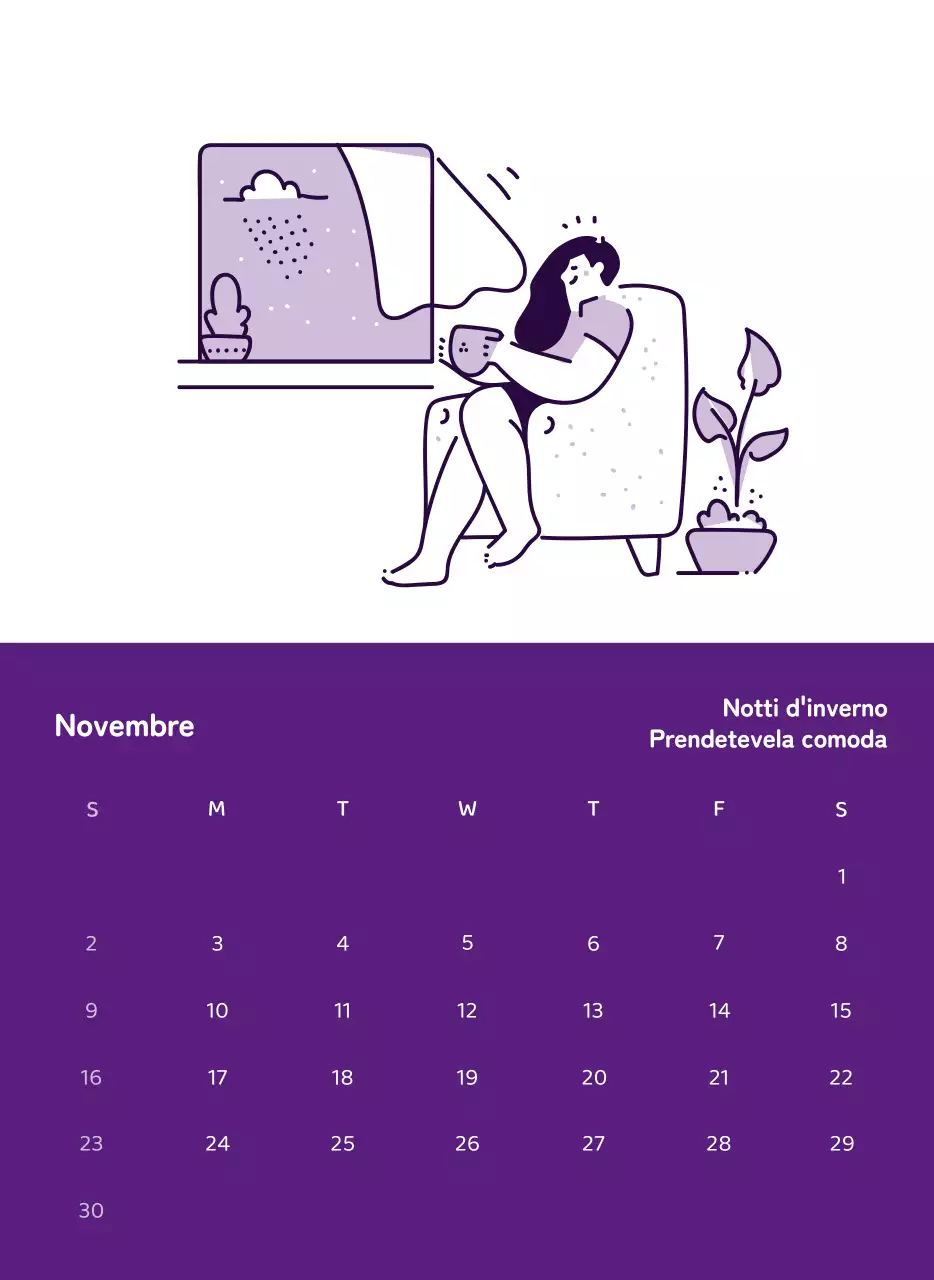 Calendari con illustrazioni colorate ed emozionali
