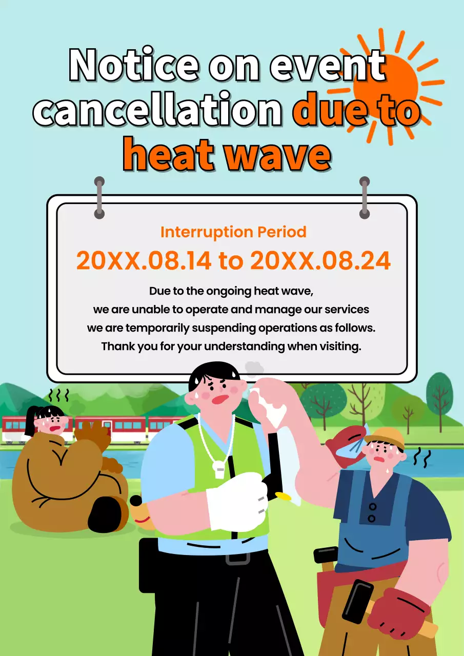 Orange Minimal Event Announcement Poster