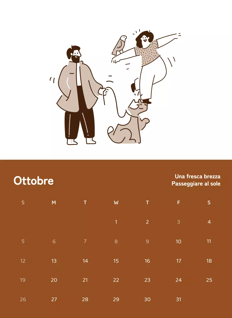 Calendari con illustrazioni colorate ed emozionali