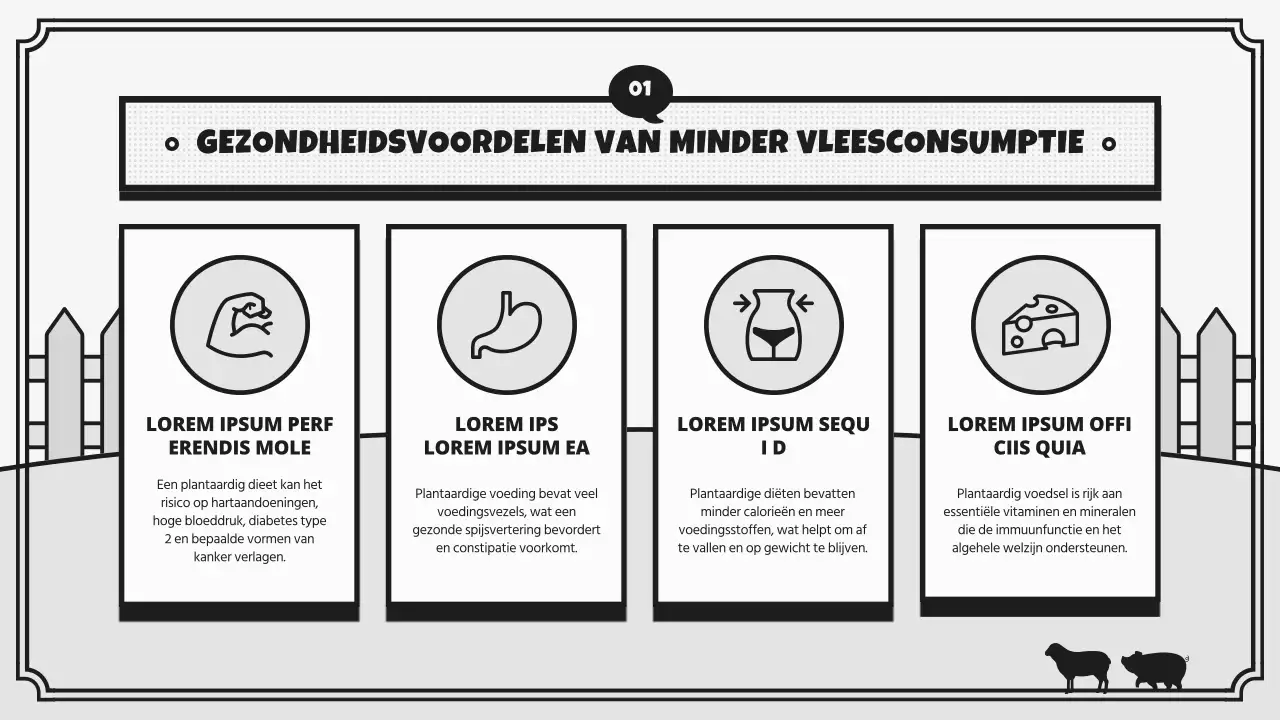 Retro campagne Wereld Vegan Dag in grijs en zwart