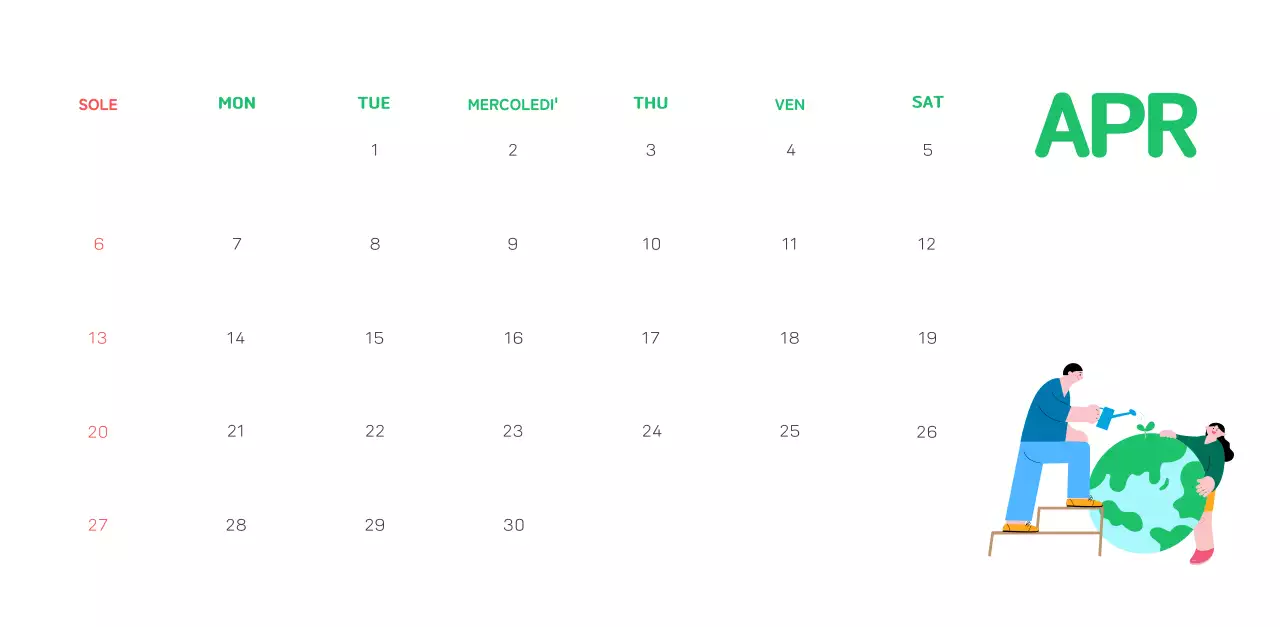 Una fondazione sociale che celebra le festività natalizie con illustrazioni colorate di persone e del pianeta.