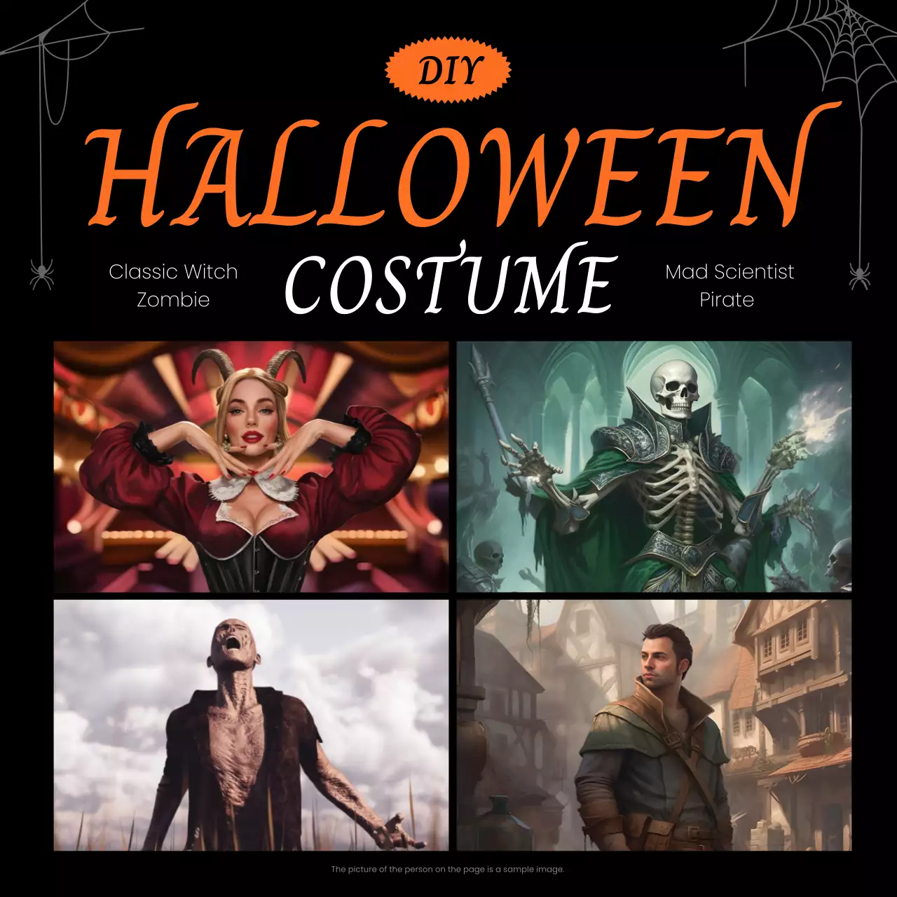 Black Retro Halloween Promotion Social Media Post