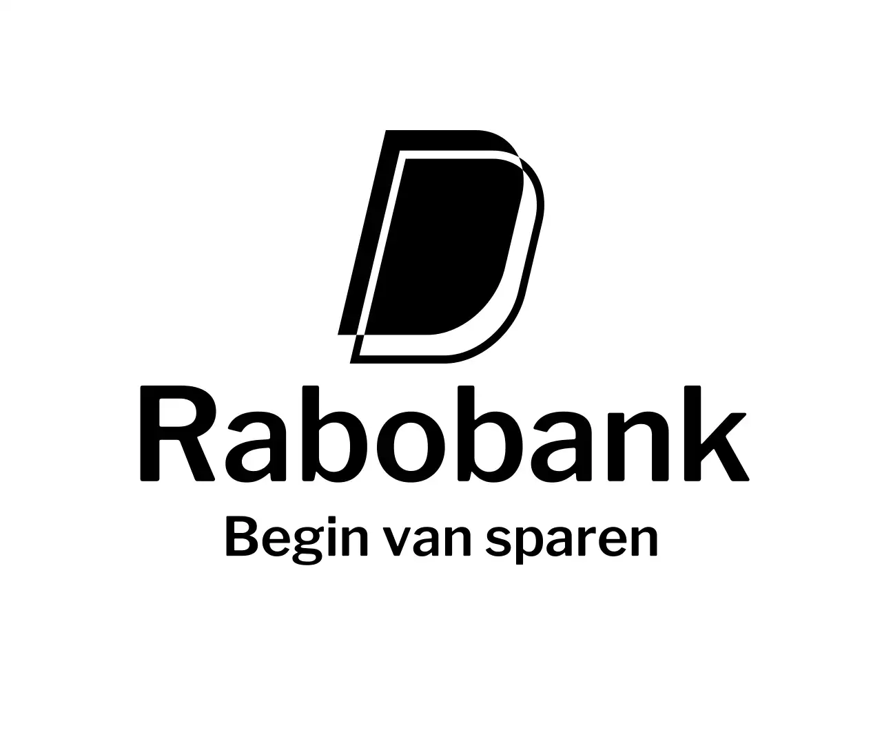 Minimalistische reclame voor bank