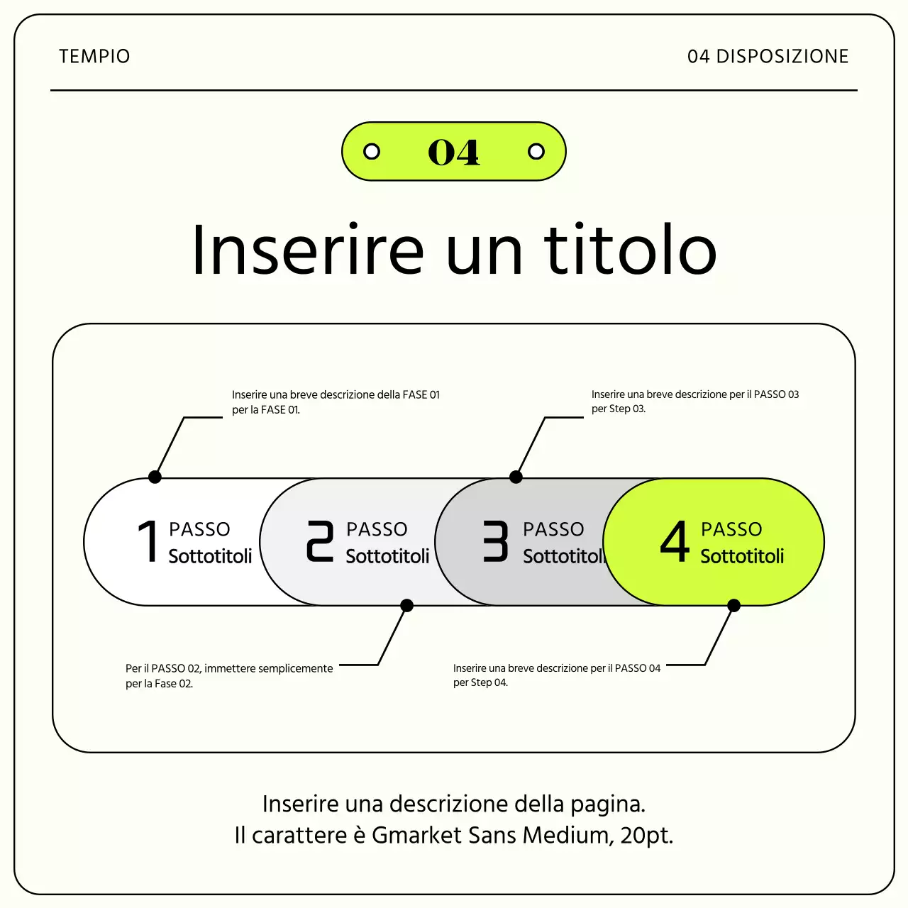 Una semplice lettera di presentazione aziendale in verde lime