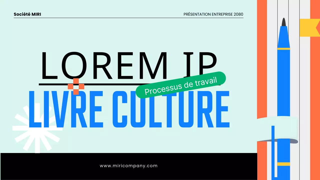 Une introduction kitsch au livre sur la culture d'entreprise en bleu clair et orange