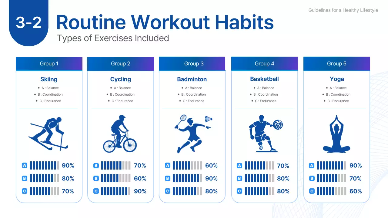 Blue Modern Fitness Guideline Presentation