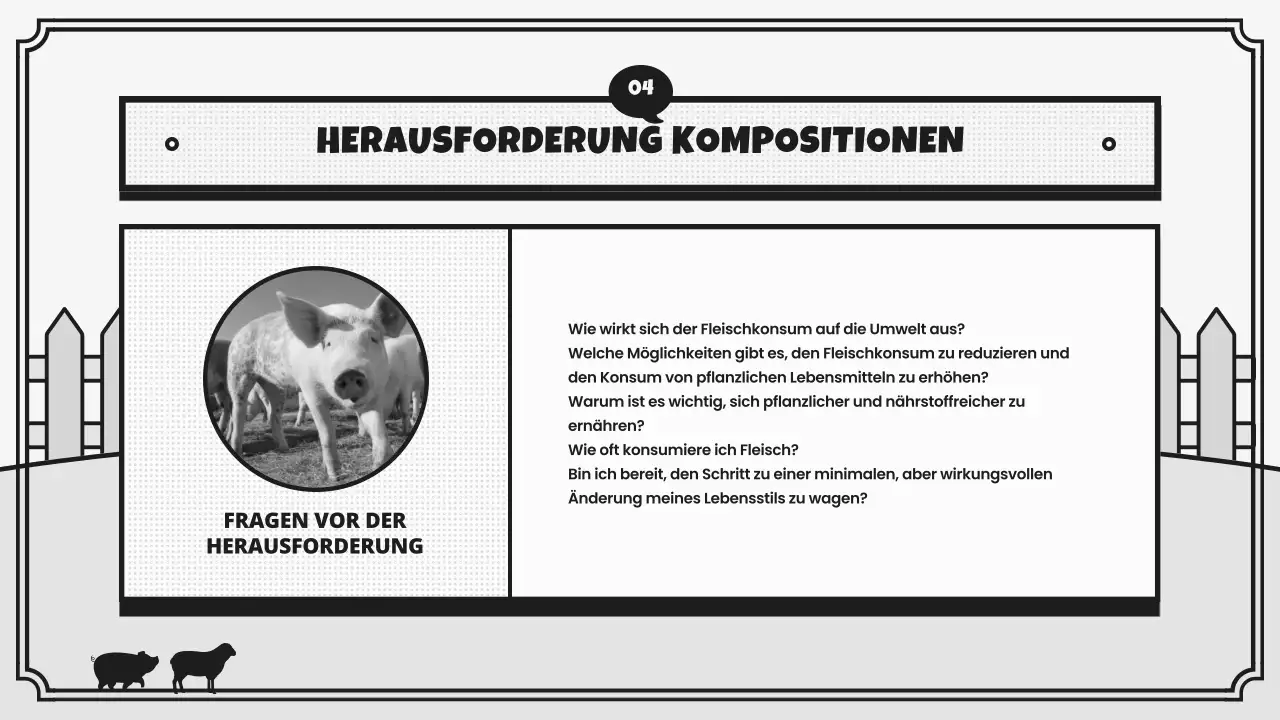 Retro-Kampagne zum Weltvegantag in Grau und Schwarz