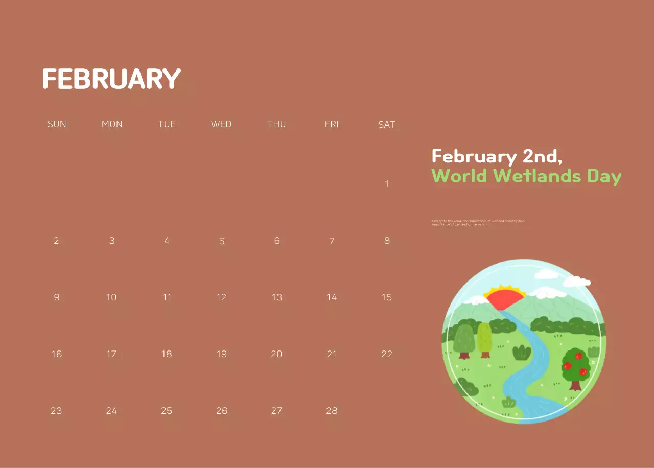 A colorful holiday celebration with illustrations of conservationists and the planet.