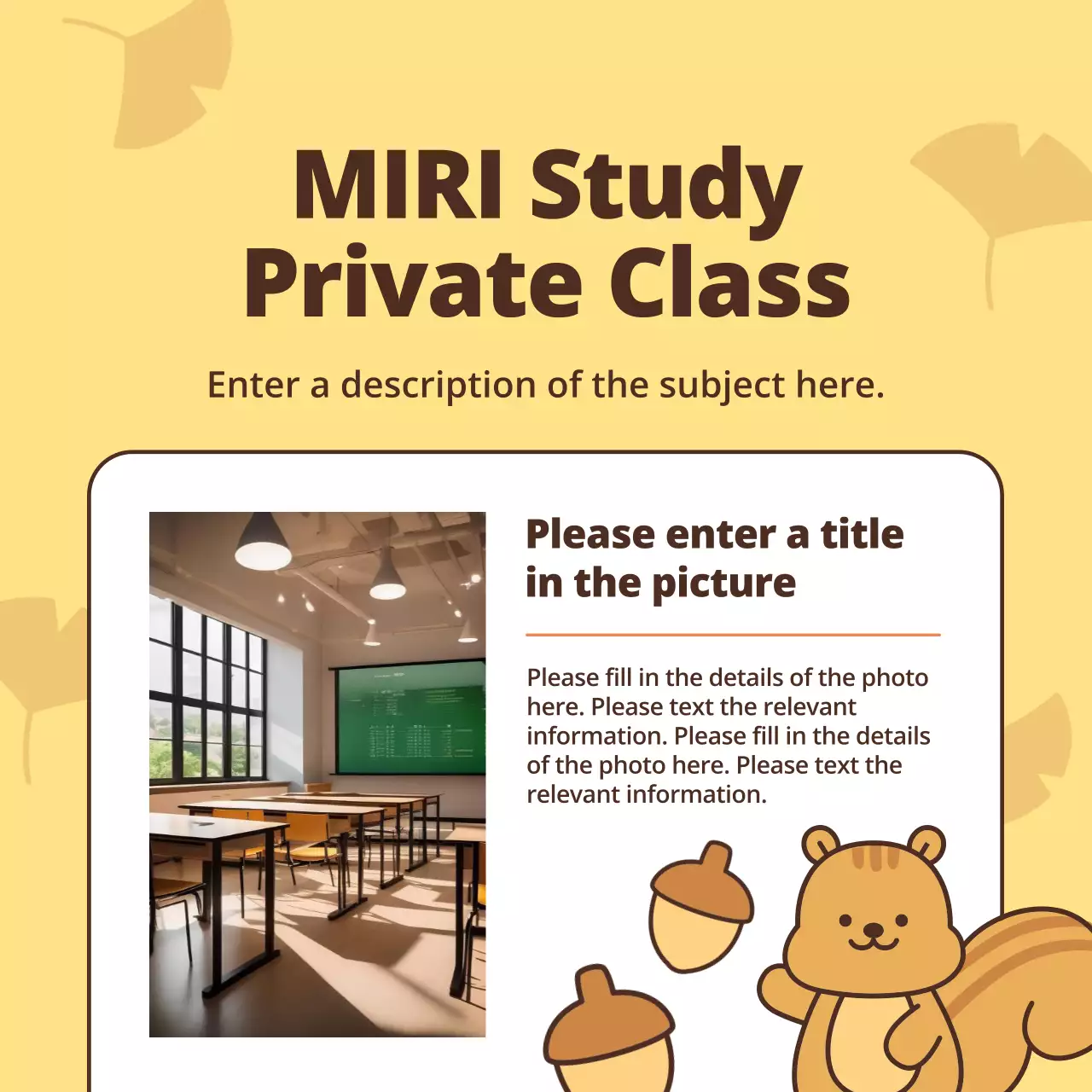 Promote fall recruitment with a bright yellow and orange color scheme